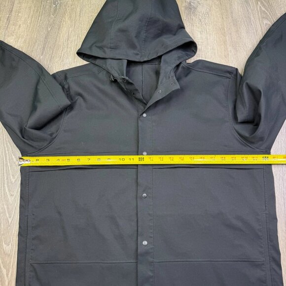 Lululemon Lab Mens Black Logo Hooded Snap Front Rare Vector Space Jacket Size XL - Picture 9 of 12